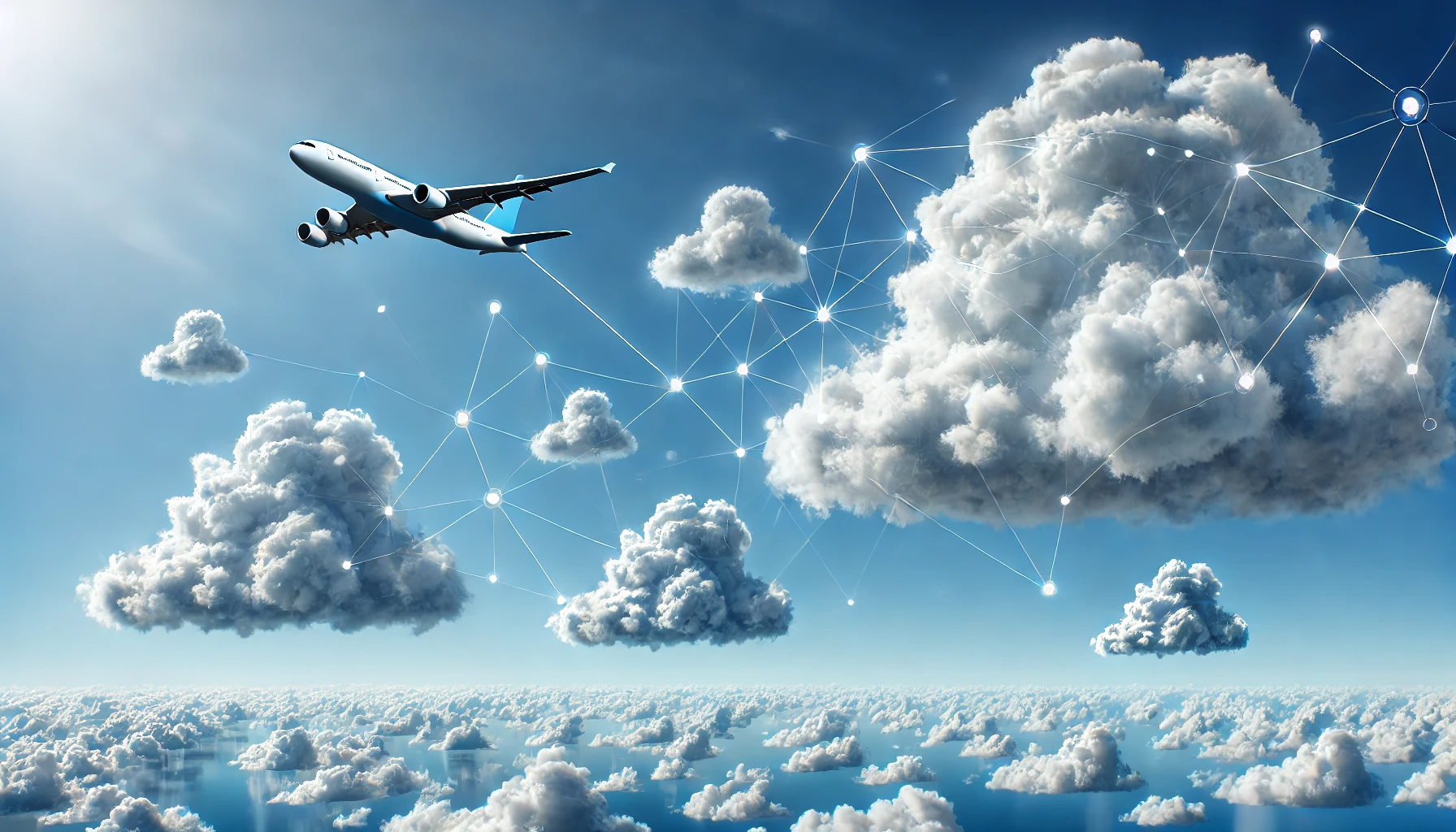 IoT and cloud computing in the sky with airplane